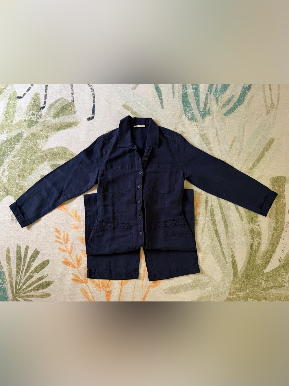 NEW Marine Layer Charlie Utility Jumpsuit, Black Iris - Size S